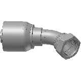 Conexión Hembra Jic 37° Giratoria-Codo 45° Corto 1" Serie 43 Parker