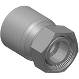 Conexión Hembra Giratoria Metrica L Recta O-Ring 18 Mm X 3  Serie 43 Parker