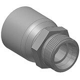 Conexión Macho Metrico Pesado Recto Cono 24° 16 Mm X 1/2" Serie 43 Parker