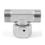 Conector Tee Tuerca Al Centro Giratoria Tubo A 24° 12 Mm- Ermeto Parker